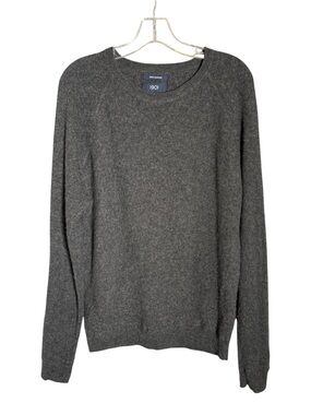 Nordstrom 1901 Men's 100%  Cashmere Sweater Minimalist Classic Grey L